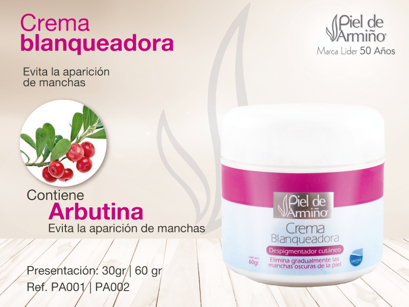 Crema Blanqueadora Despigmentador Cutaneo 30 Gramos