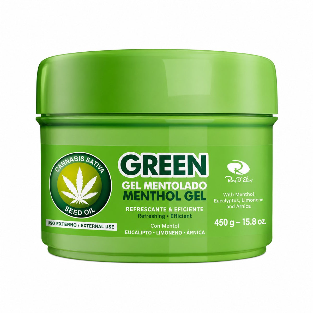 Green Gel Mentolado Refrescante y Relajante 450 Gramos