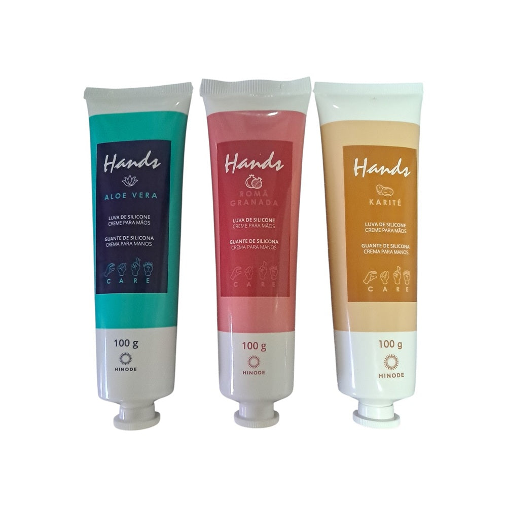 Crema De Manos Guante De Silicona Trio Aloe Granada Y Karite